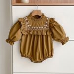 【66-130cm】ロンパースor長袖ワンピース 女の子 姉妹コーデ 刺繍入り - 画像 (3)