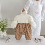 【66-90cm】ロンパース ベビー 可愛い ドット パフスリーブ - 画像 (4)
