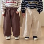【80-150cm】パンツ キッズ 無地 ベーシック - 画像 (3)