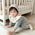 【66-90cm】オールインワン＆帽子 ベビー フリル襟 3色選べる - 画像 (12)