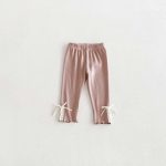 【73-100cm】レギンス ベビー リボン付き スウィート - 画像 (5)