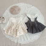【66-90cm】サロペロンパース ベビー 可愛い フラワー - 画像 (5)