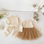 【73-110cm】ワンピース 女の子 カラーバリ メッシュ - 画像 (6)