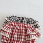 【66-100cm】キュロット ベビー チェック柄 レースフリル - 画像 (8)