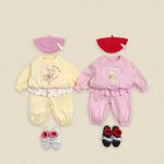 【73-110cm】セットアップ 女の子 韓国風 ウサギ ハート - 画像 (2)