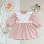 【66-130cm】ロンパースorワンピース 女の子 姉妹服 フリル襟 - 画像 (8)