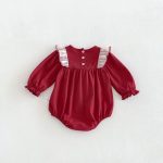 【66-90cm】ロンパース ベビー クリーム 蝶結び - 画像 (6)