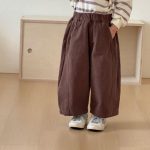 【80-150cm】パンツ キッズ 無地 ベーシック - 画像 (5)