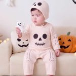 【66-90cm】ロンパース ベビー スカル プリント - 画像 (7)