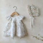 【73-100cm】ワンピース ベビー 花柄刺繍 チュール ドレス - 画像 (7)