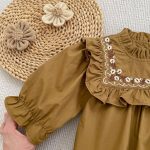 【66-130cm】ロンパースor長袖ワンピース 女の子 姉妹コーデ 刺繍入り - 画像 (16)
