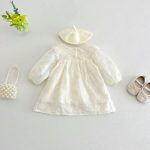 【73-120cm】ワンピース 女の子 プリンセス クリーム - 画像 (5)