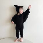 【66-100cm】セットアップ ロンパース 蝙蝠形ハロウィン - 画像 (6)