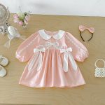 【66-130cm】ロンパースorワンピース 女の子 姉妹服 蝶結び付き かわいい - 画像 (15)