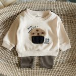 【66-100cm】セットアップ ベビー 刺繍 ボーダー トレーナー レギンス - 画像 (10)