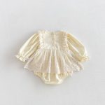 【66-90cm】ロンパース ベビー ダブル 蝶結び - 画像 (3)