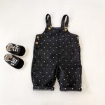 【73-110cm】サロペット ベビー オシャレ デニム ドット - 画像 (9)