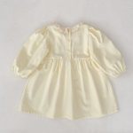 【66-130cm】ロンパースorワンピース 女の子 姉妹服 クリーム パフスリーブ - 画像 (8)