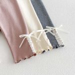 【73-100cm】レギンス ベビー リボン付き スウィート - 画像 (15)