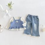 【73-110cm】トップスorボトムスベビー 花柄 フリル - 画像 (7)