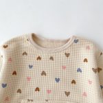 【73-110cm】セットアップ ベビー ワッフル ハート - 画像 (16)