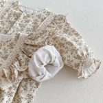 【66-100cm】長袖ロンパース ベビー 花柄 シンプル - 画像 (14)