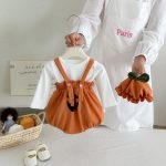 【66-90cm】サロペット＆帽子 かぼちゃ 可愛い ベビー服 - 画像 (8)
