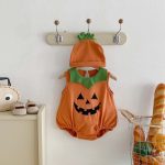 【66-90cm】ロンパース&帽子 かぼちゃ ベビー服 可愛い ハロウィン - 画像 (5)