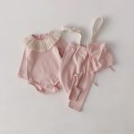 【66-80cm】ロンパース ベビー 韓国風 可愛い フリル襟 - 画像 (5)