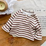 【73-100cm】長袖Ｔシャツ キッズ スリーブ ボーダー ニット 裏起毛 - 画像 (17)