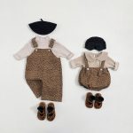 【66-90cm】サロペット ベビー 韓国風 ヒョウ柄 - 画像 (4)