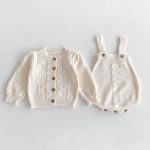 【66-100cm】サロペットパンツ ベビー ニット 無地 - 画像 (13)