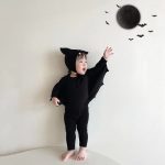 【66-100cm】セットアップ ロンパース 蝙蝠形ハロウィン - 画像 (4)
