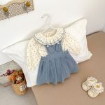 【73-120cm】ワンピース2点セット 女の子 可愛い 無地 - 画像 (8)