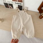 【66-100cm】サロペット ベビー ポケット付き 無地 - 画像 (13)