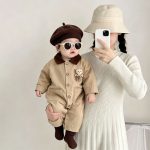 【66-90cm】ロンパース ベビー 熊さん付き かわいい - 画像 (7)