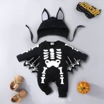 【60-100cm】ロンパース ベビー ハロウィン コウモリ - 画像 (4)