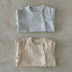 【66-90cm】ロンパース ベビー 韓国風 ナチュラル 無地 - 画像 (7)