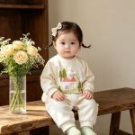 【66-90cm】ロンパース ベビー アヒルロゴ クリーム - 画像 (6)