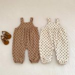 【73-100cm】サロペット ベビー ドット コーデュロイ - 画像 (3)