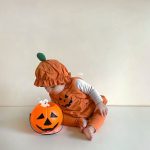【66-90cm】ロンパース&帽子 ハロウィン かぼちゃ - 画像 (8)