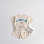 【80-130cm】セットアップ キッズ ベア レイヤード - 画像 (3)