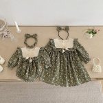 【66-130cm】ロンパースorワンピース 女の子 姉妹服 チューリップ - 画像 (5)