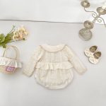 【66-90cm】ロンパース プリンセス フラワー 刺繡 ベビー服 - 画像 (6)
