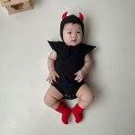 【66-90cm】ロンパース&帽子 ベビー ハロウィン 可愛い 小悪魔ちゃん - 画像 (6)