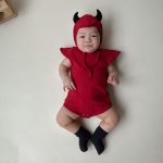 【66-90cm】ロンパース&帽子 ベビー ハロウィン 可愛い 小悪魔ちゃん - 画像 (7)