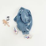 【66-90cm】ロンパース ベビー デニム ダメージ - 画像 (6)