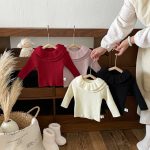 【66-100cm】トップス 女の子 ダブル フリル襟 ニット - 画像 (9)