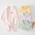 【59-90cm】カバーオール ベビー フルーツ アップリケ