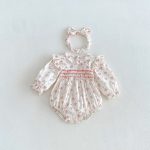 【66-130cm】ロンパースorワンピース 女の子 姉妹服 フラワー柄 - 画像 (8)